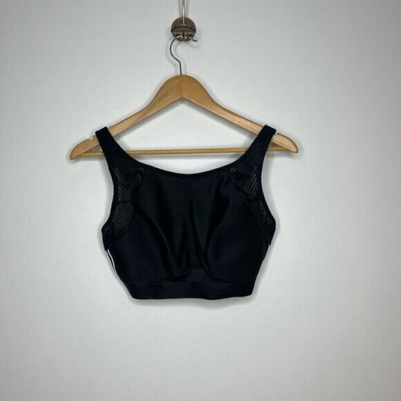 Glamorise Women's No-Sweat Mesh Wire-Free Sports Bra Black Size 36DD NWOT - Picture 2 of 9